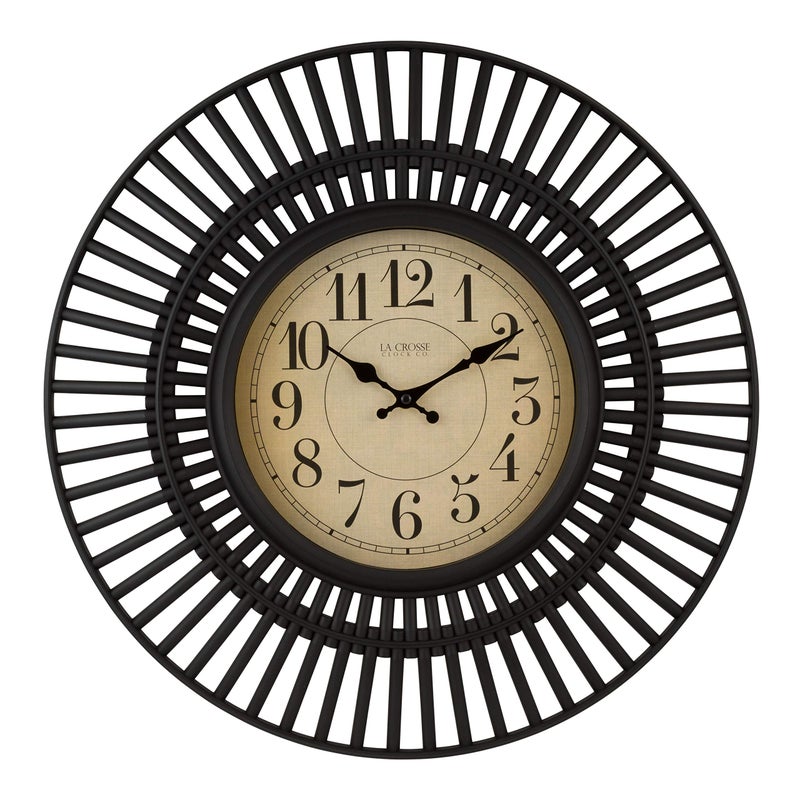 La Crosse Technology 20 Inch Covington Quartz Wall Clock - Black - 404-3051 - Image 1